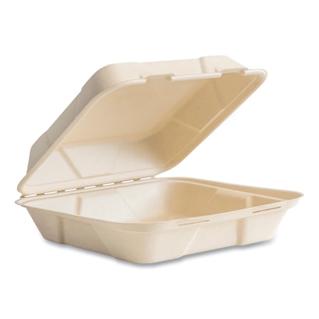 Vegware Nourish Molded Fiber Takeout Container, 9 x 10 x 2, Natural, Sugarcane, PK200 B027N